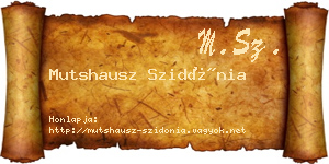 Mutshausz Szidónia névjegykártya